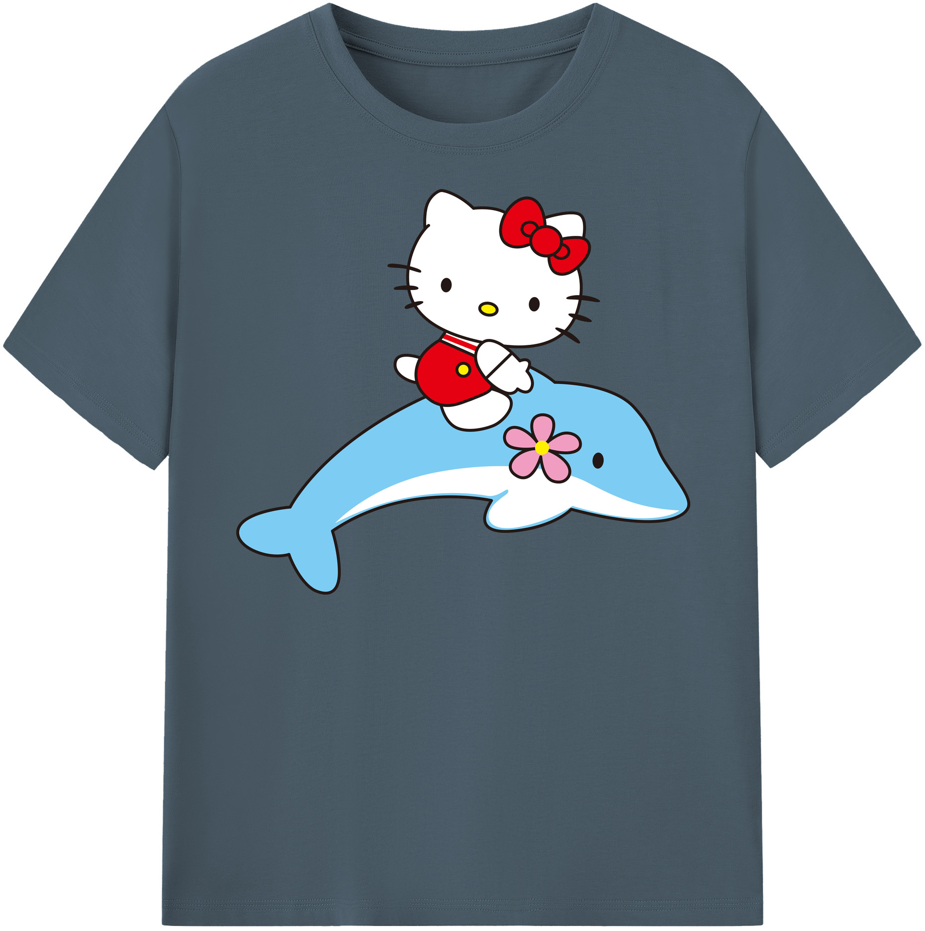 （画像用） Hello Kitty ハローキティ 綿100％半袖Tシャツ（フロントプリント）